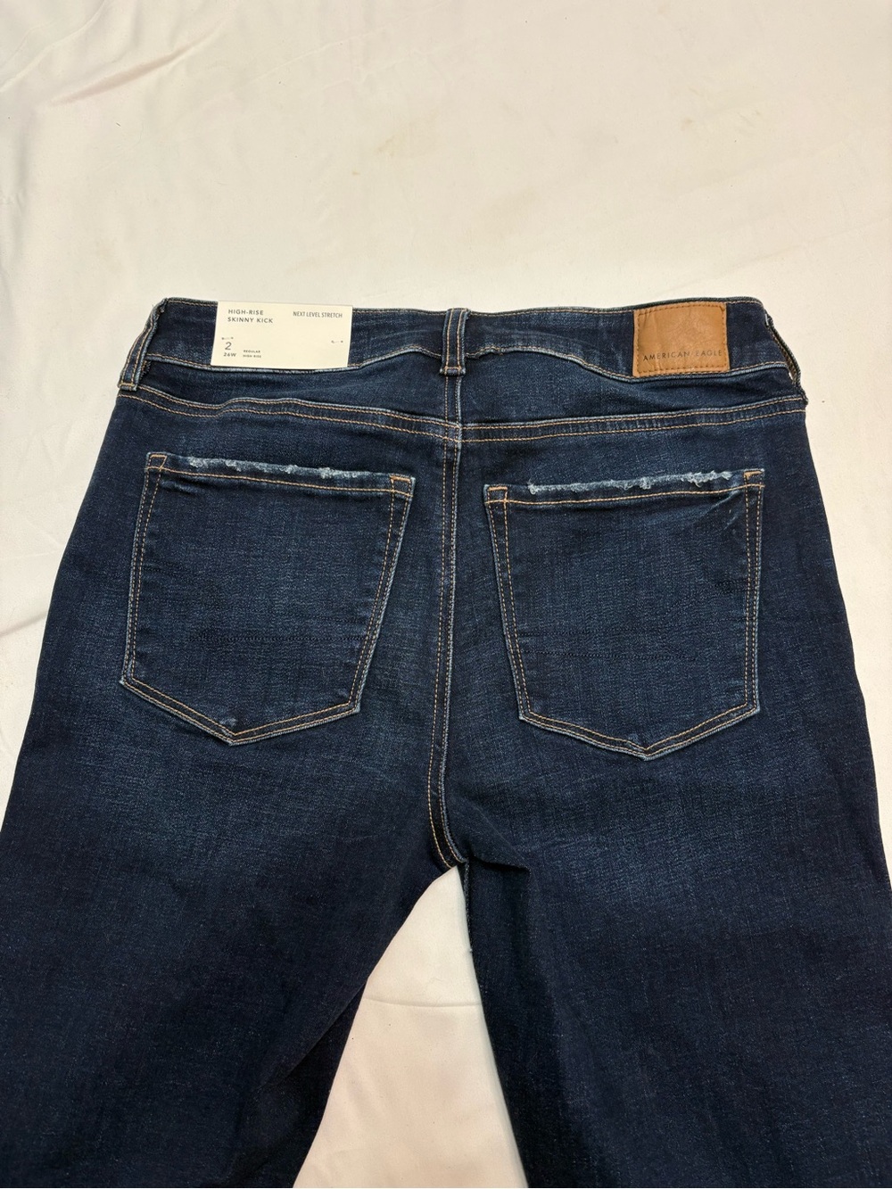 NWT American Eagle High Rise Skinny Kick Flare Jeans Size 2 26W - Picture 3 of 10